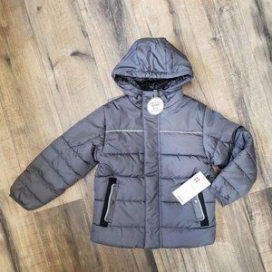 NWT Swiss Tech Boys' Puffer Jacket with Hood, Size XS 4/5